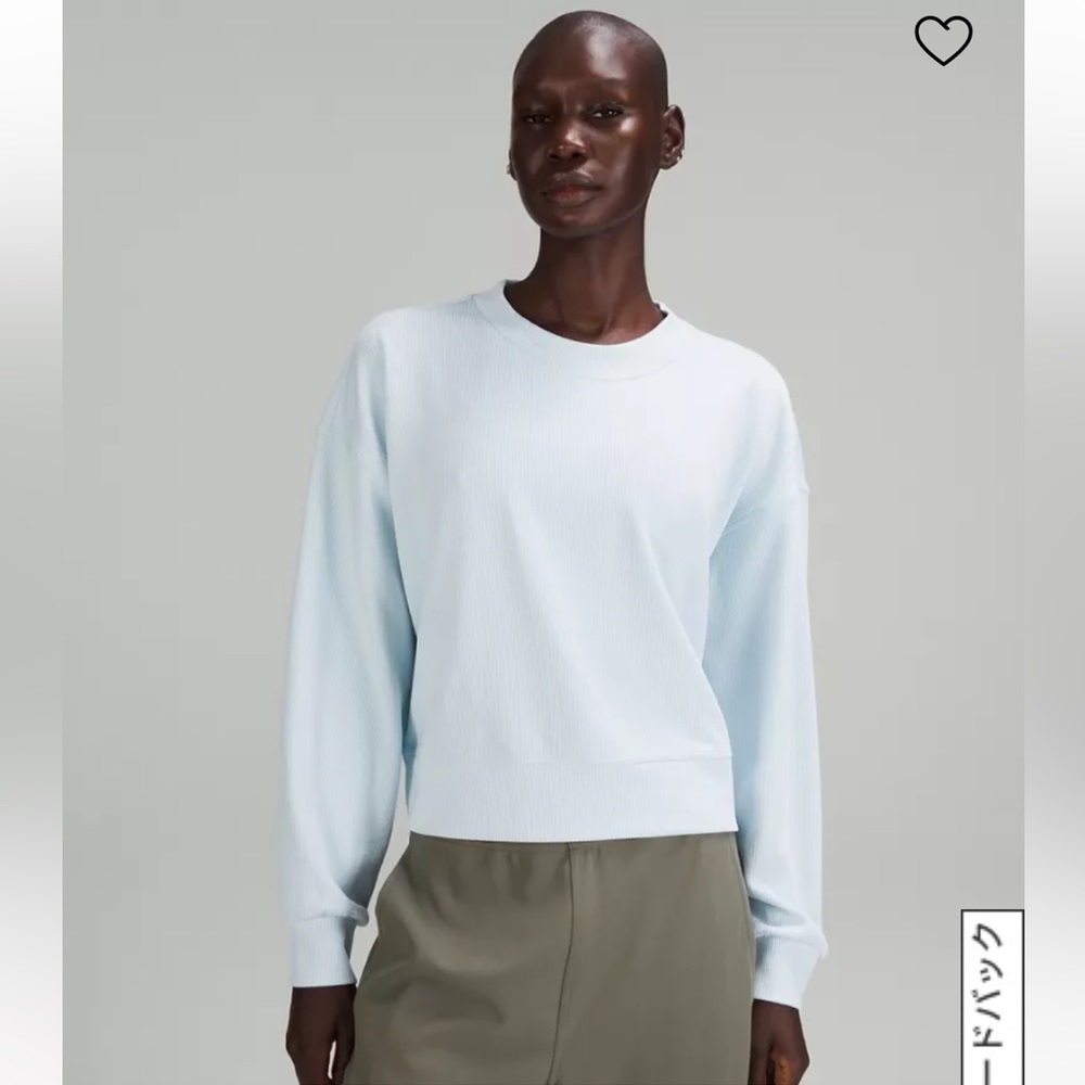 NWT lululemon ribbed softstreme perfectly oversized cropped crew